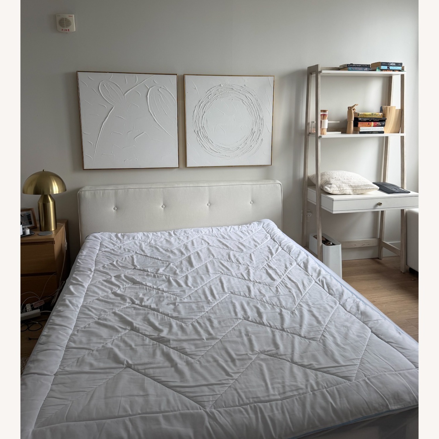 Pottery Barn White Queen Bed - image-2