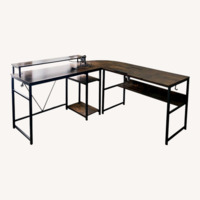 Dark Brown Wood Artist Desk