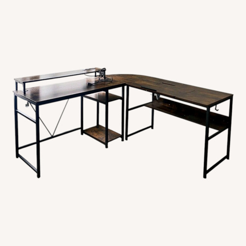 Used Dark Brown Wood Artist Desk for sale on AptDeco