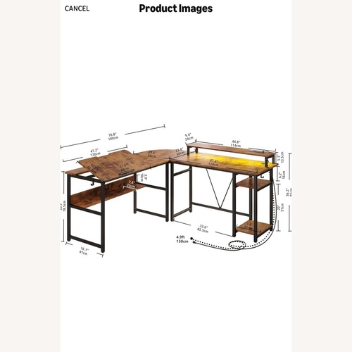 Used Dark Brown Wood Artist Desk for sale on AptDeco