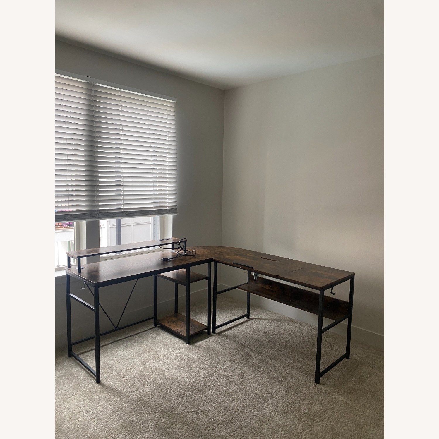 Dark Brown Wood Artist Desk - image-5
