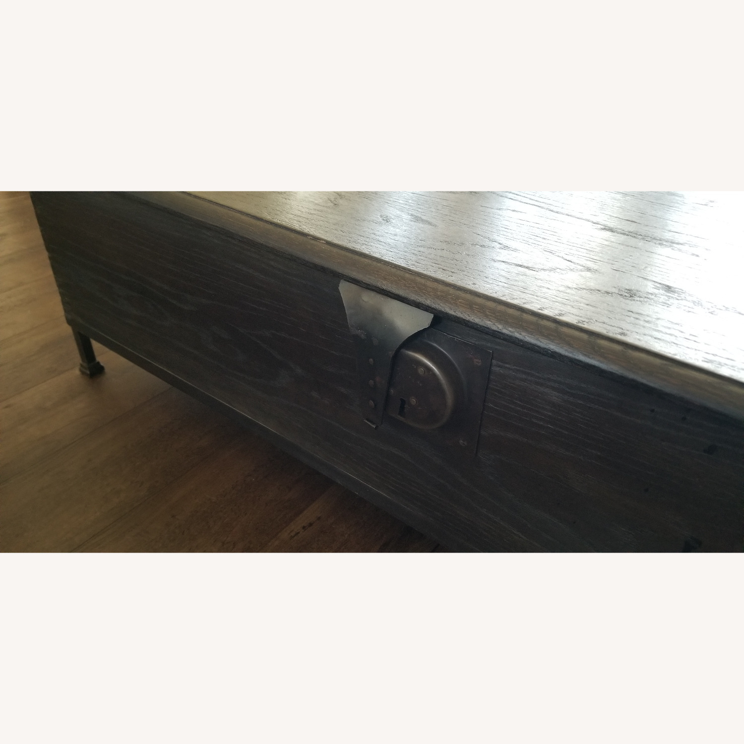 Restoration Hardware Black Wood Coffee Table - image-2