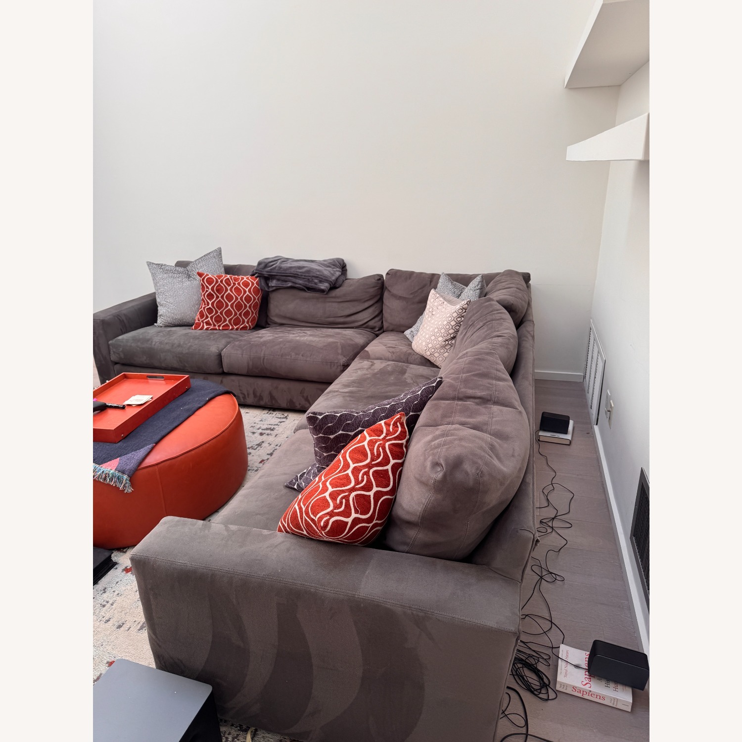 Room & Board MicroSuede Sectional Sofa   - image-2
