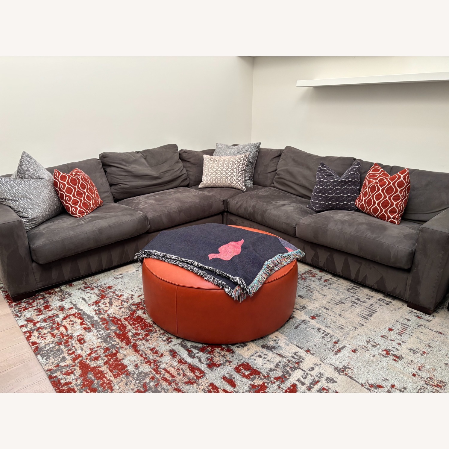 Room & Board MicroSuede Sectional Sofa   - image-1