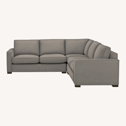 Used Room & Board MicroSuede Sectional Sofa for sale on AptDeco