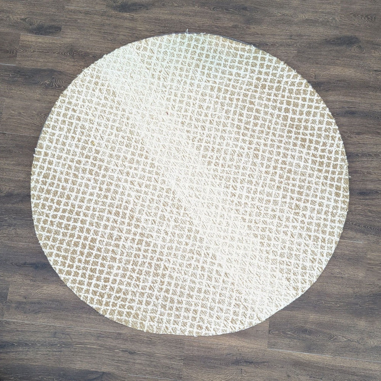 Safavieh 5' Beige/Ivory Wool Micro-Loop Round  Area Rug - image-6