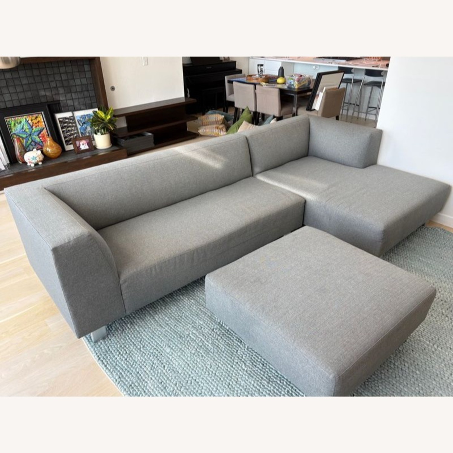 Room & Board Chelsea Modern Gray Sectional Sofa  - image-1