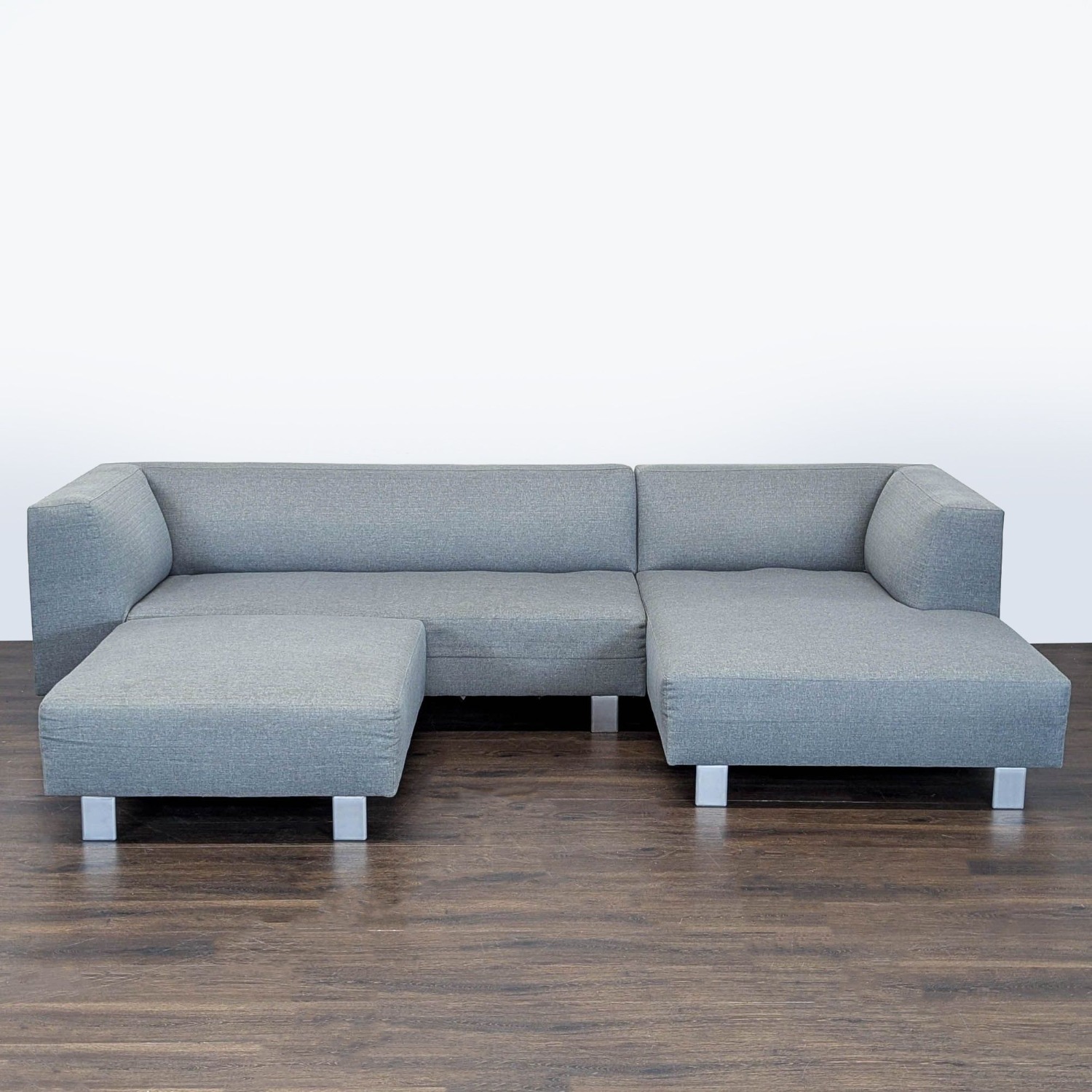 Room & Board Chelsea Modern Gray Sectional Sofa  - image-8