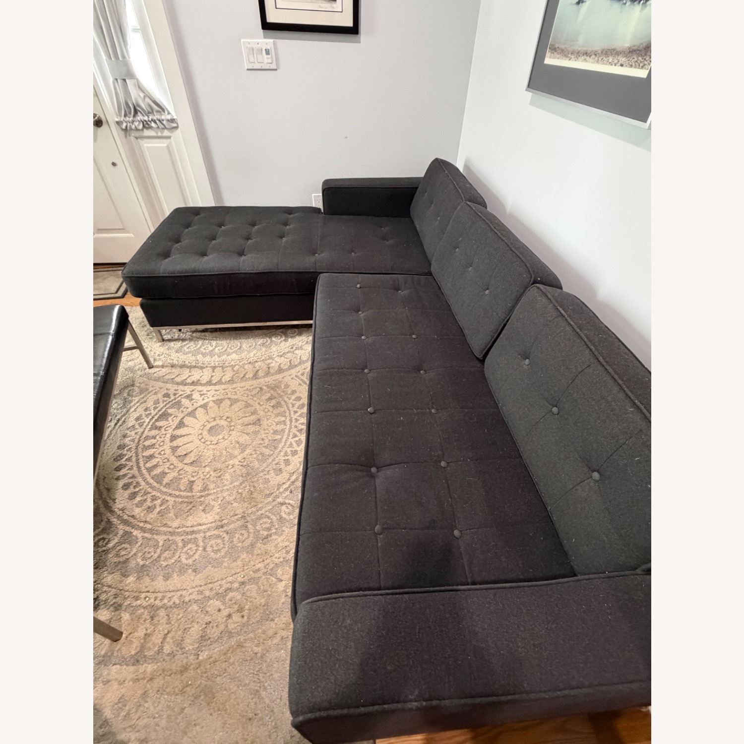 Gus Modern Dark Gray Wool 3+ Piece Sectional - image-2