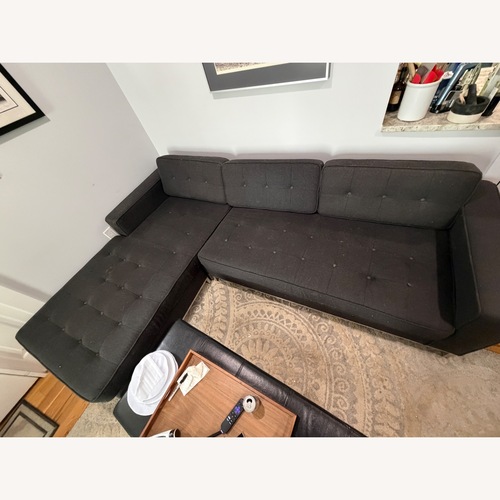 Used Gus Modern Dark Gray Wool 3+ Piece Sectional for sale on AptDeco