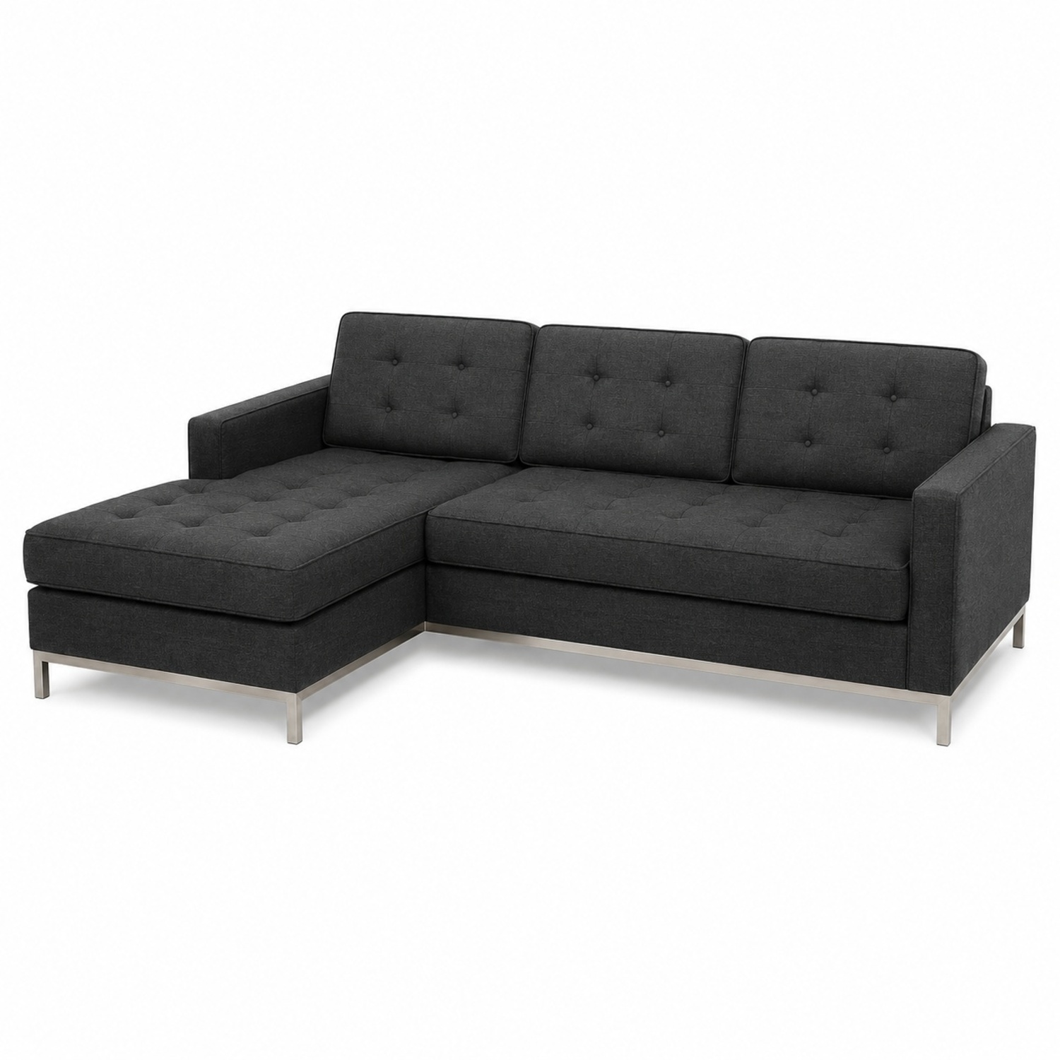 Gus Modern Dark Gray Wool 3+ Piece Sectional - image-5