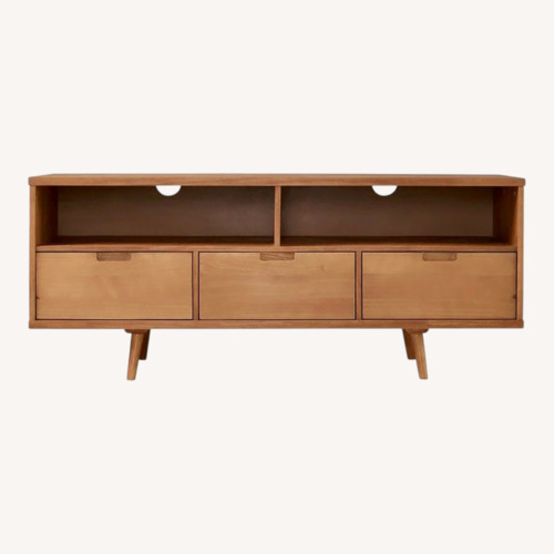 Used Wayfair Midcentury Modern Walnut Wood TV Console for sale on AptDeco