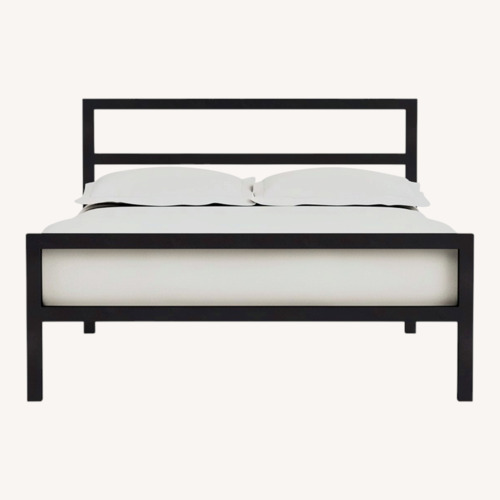 Used Room & Board Parsons Black Metal Queen Bed for sale on AptDeco