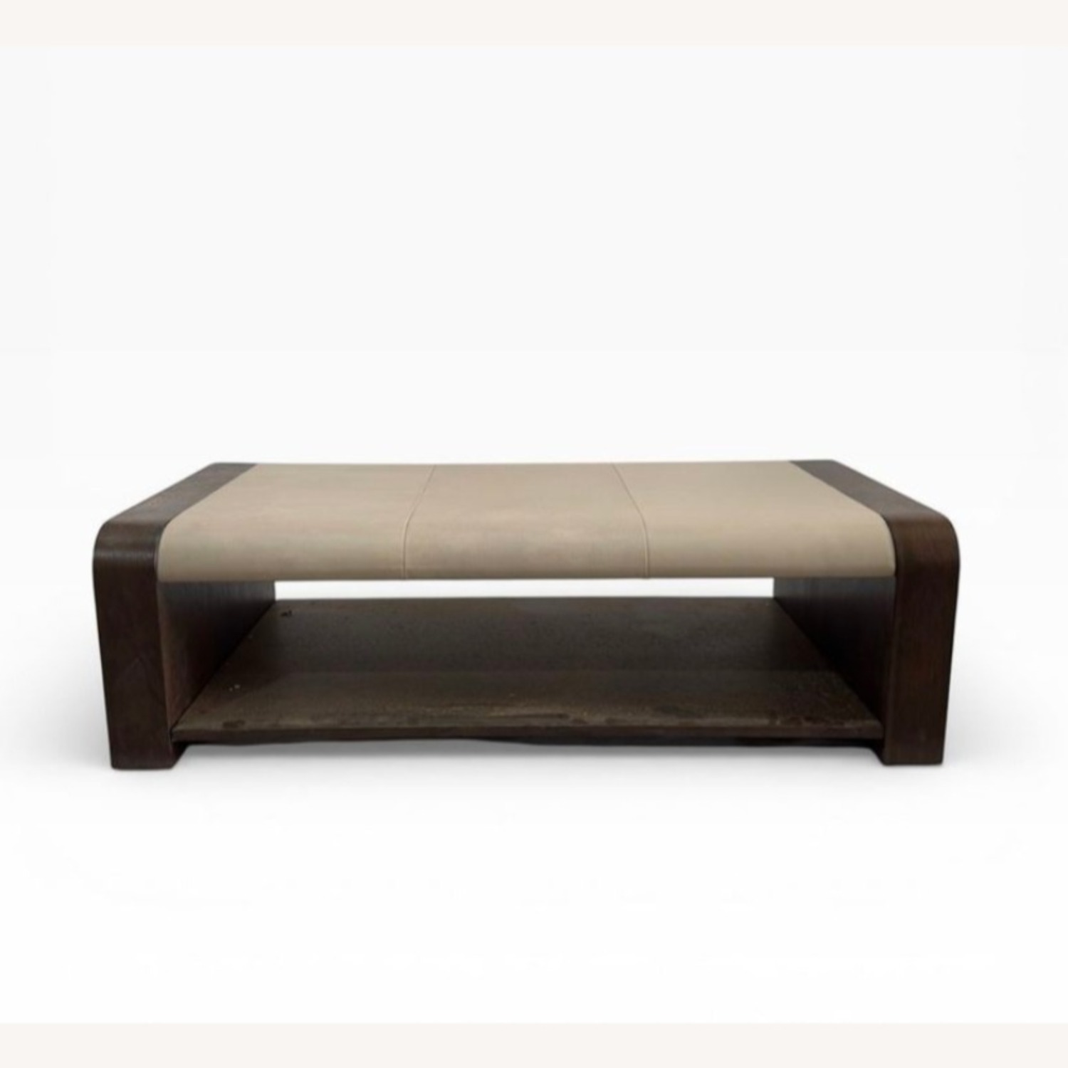 Alder & Tweed Leather Top Coffee Table - image-1