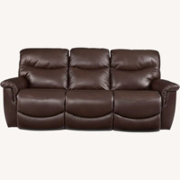 James Leather Power-recliner Couch