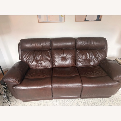 Used James Leather Power-recliner Couch for sale on AptDeco