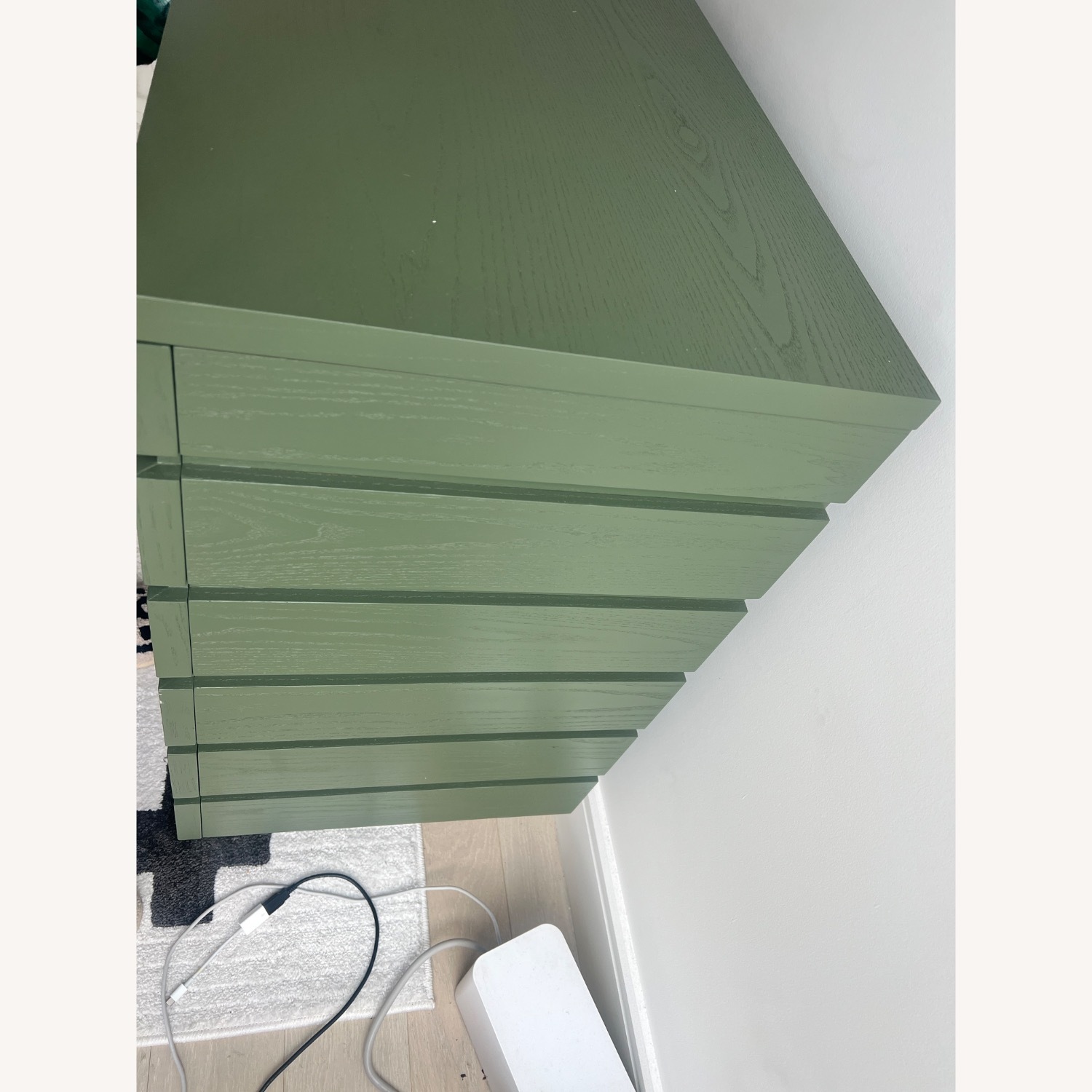 Crate & Kids Green Stripe Wide Dresser - image-2