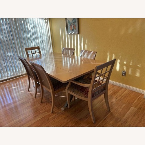Used Set of 6 Wood Upholstered Dining Chair  for sale on AptDeco