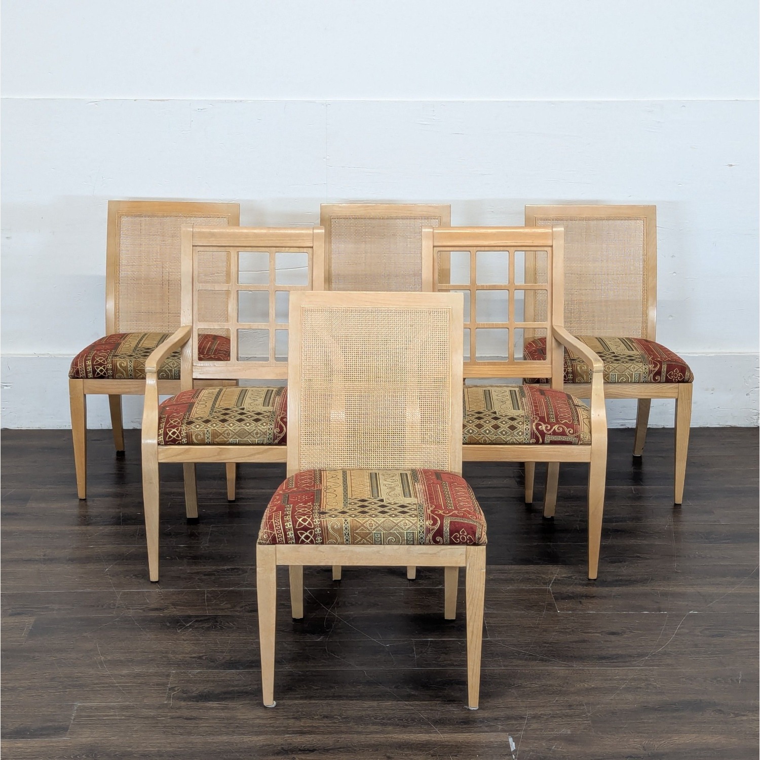 Set of 6 Wood Upholstered Dining Chair  - image-17