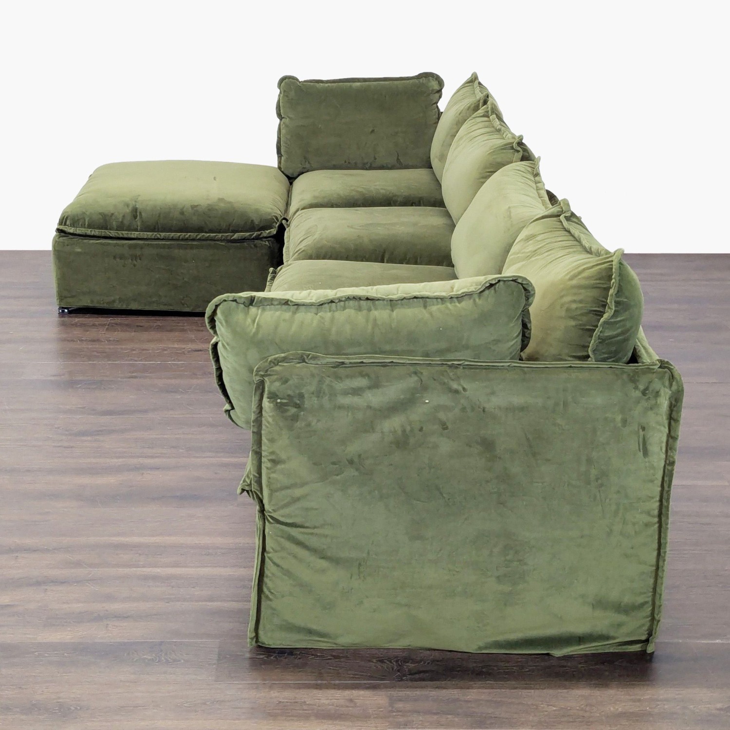 Anabei Modern Modular Washable Sectional in Olivine - image-8