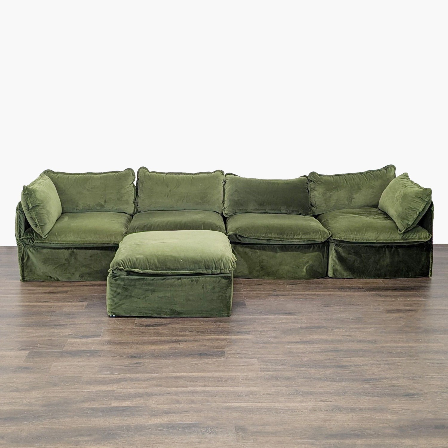 Anabei Modern Modular Washable Sectional in Olivine - image-14