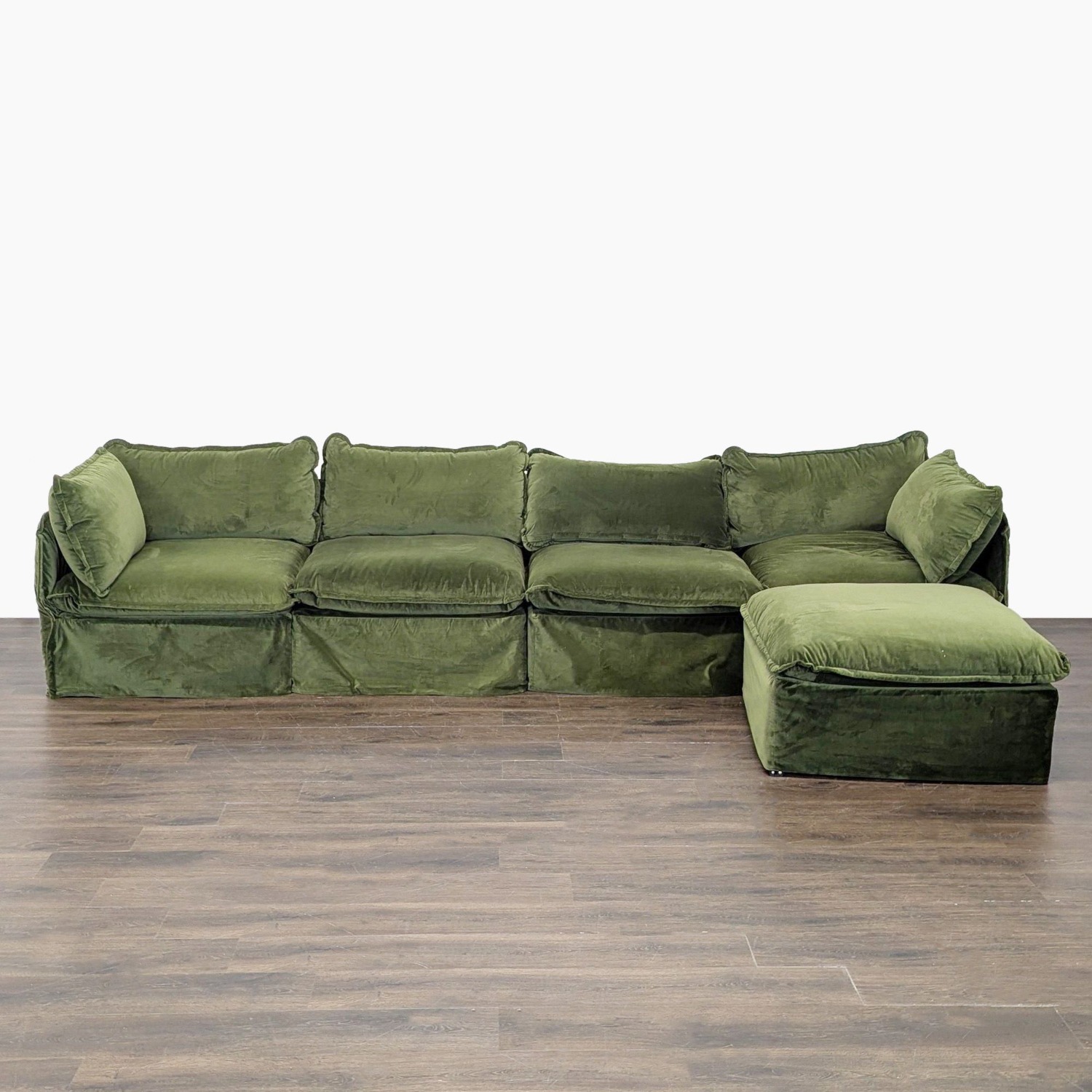 Anabei Modern Modular Washable Sectional in Olivine - image-4