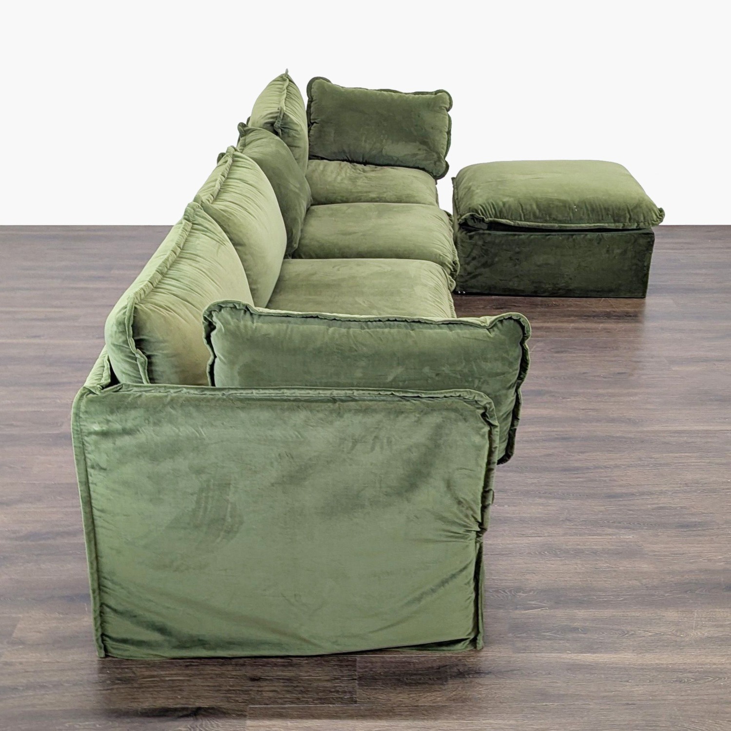 Anabei Modern Modular Washable Sectional in Olivine - image-9