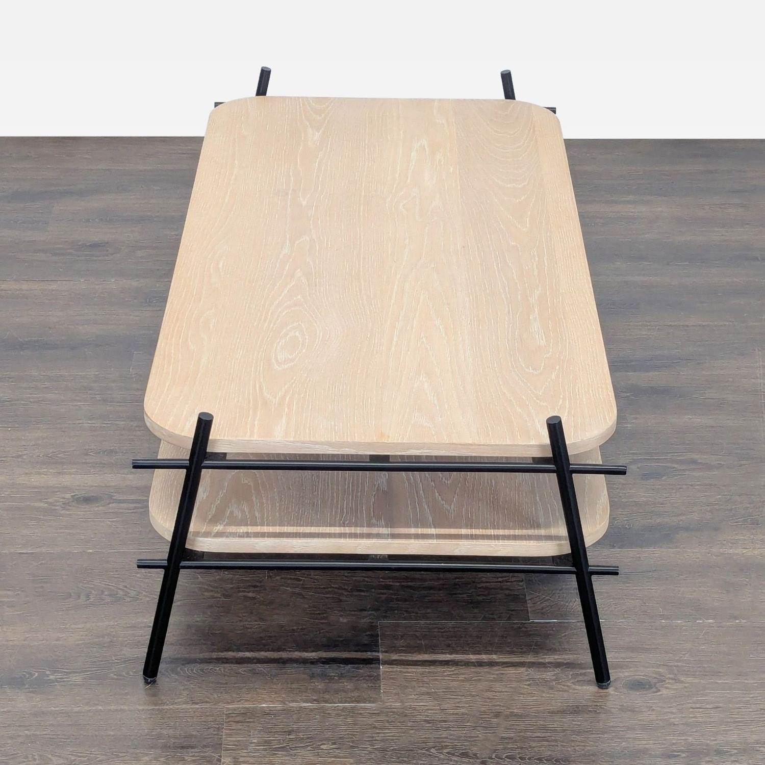 Two Tier Coffee Table on Metal Rod Frame	 - image-6