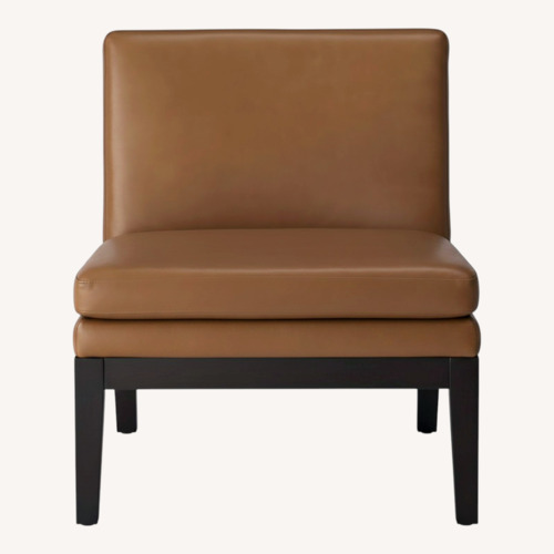 Used West Elm Leather Slipper Chair for sale on AptDeco