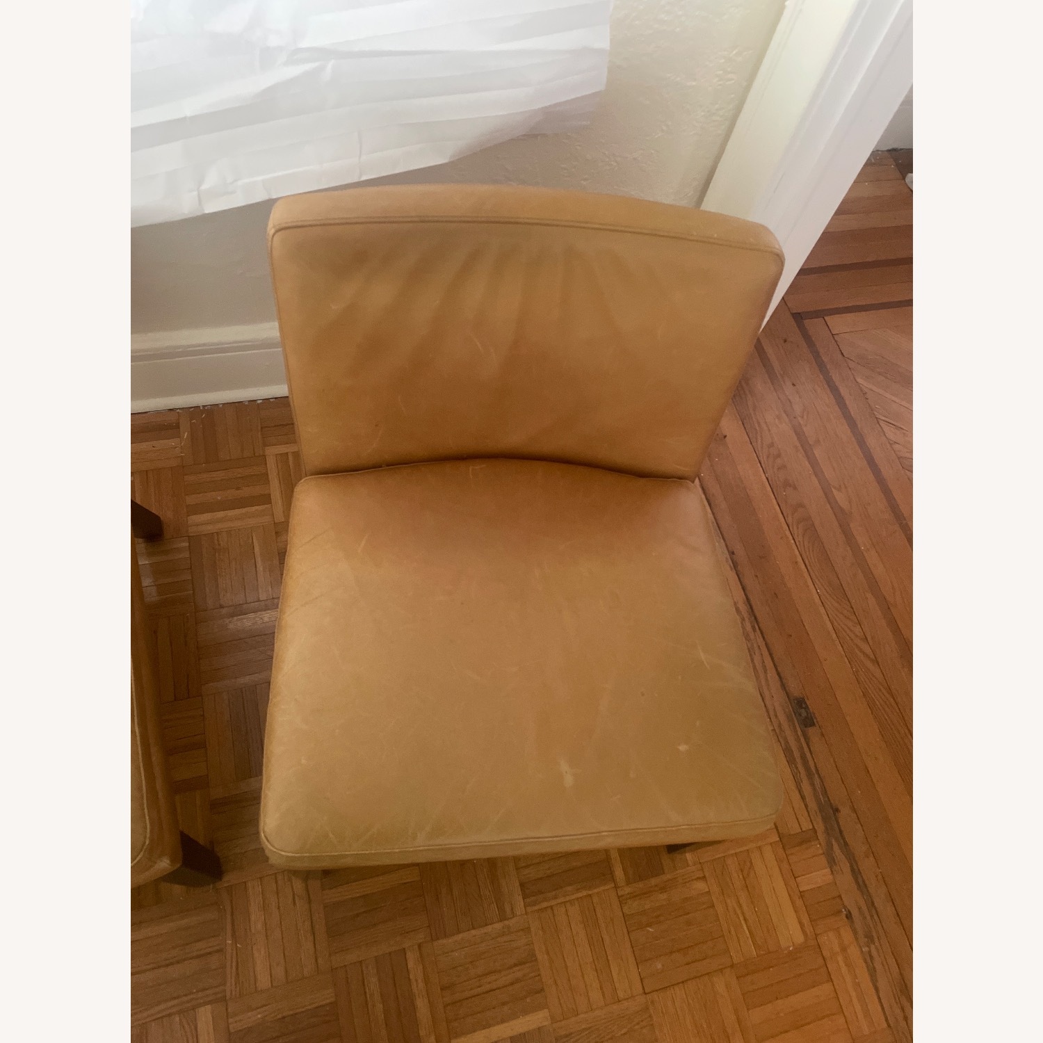 West Elm Leather Slipper Chair - image-4