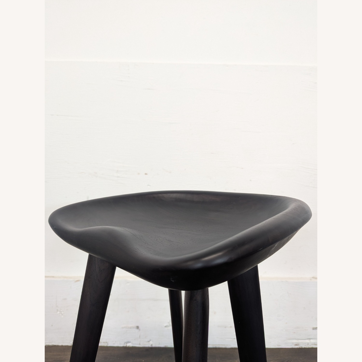 Set of Four Wood Saddle Stools	 - image-1