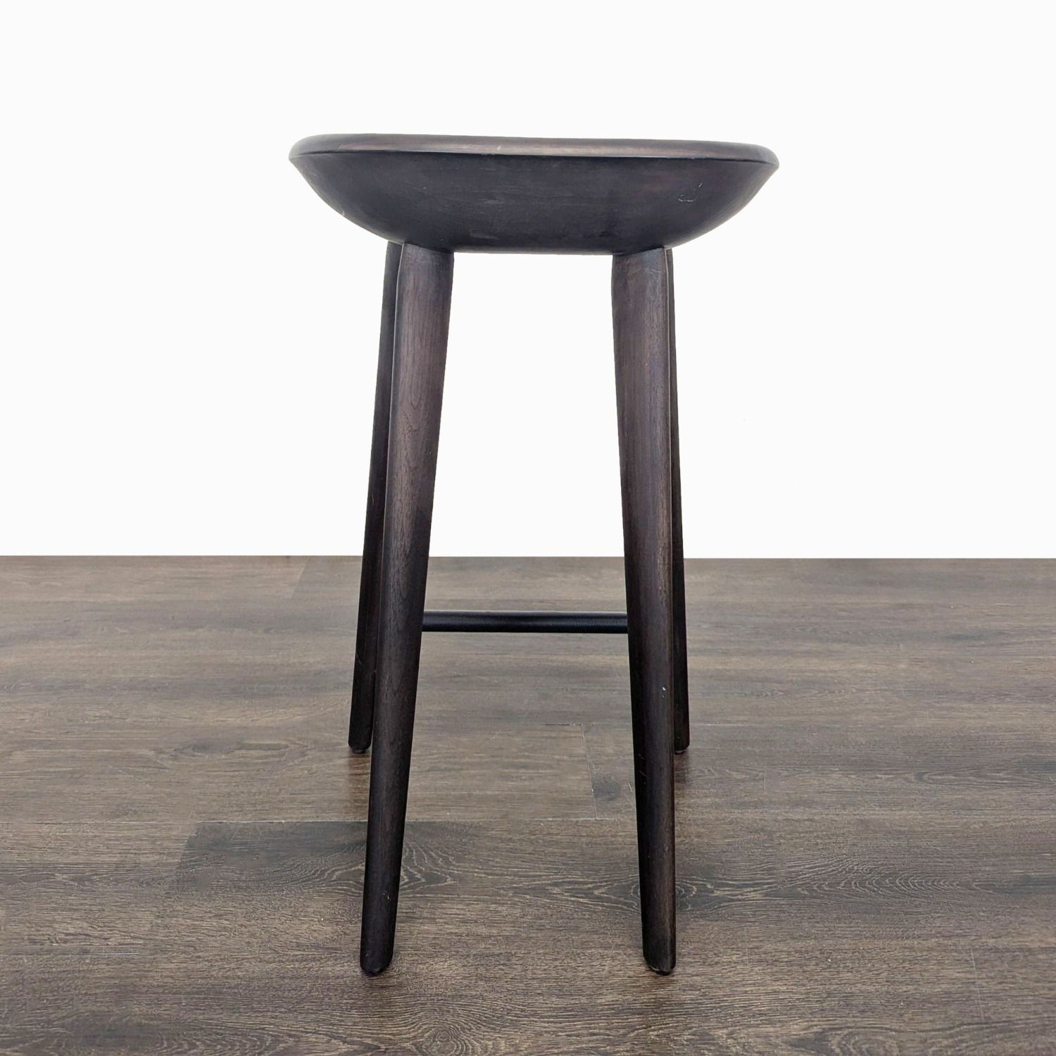 Set of Four Wood Saddle Stools	 - image-10