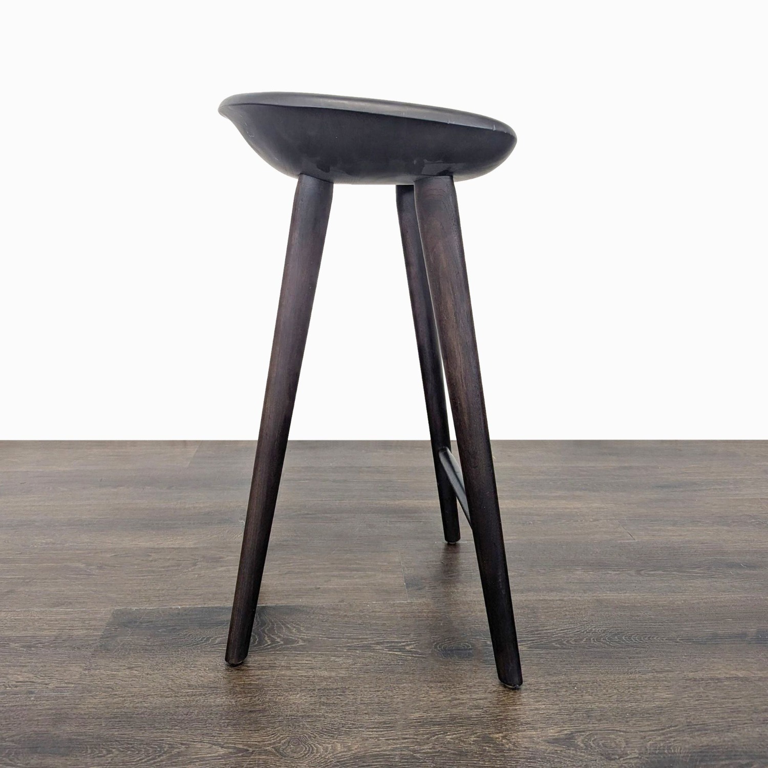 Set of Four Wood Saddle Stools	 - image-7