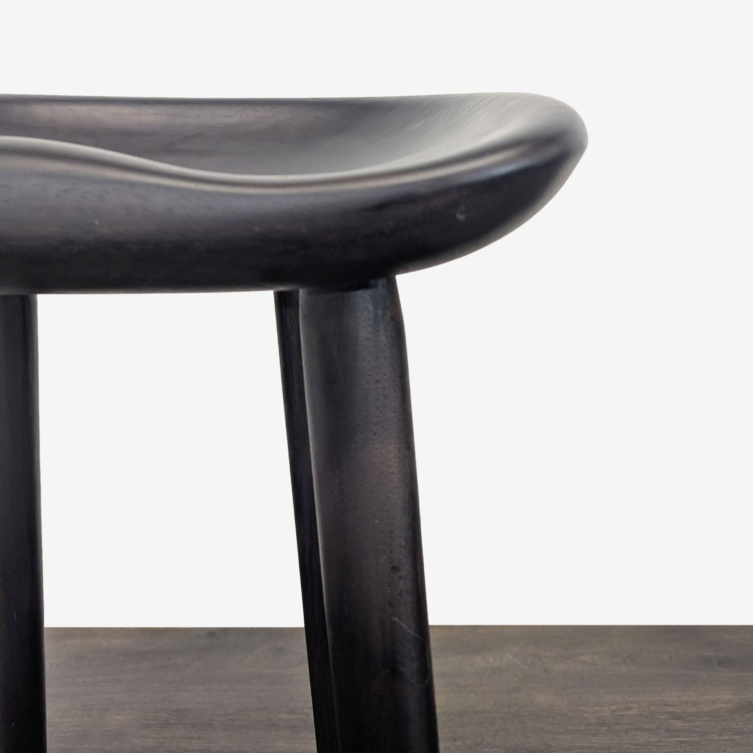 Set of Four Wood Saddle Stools	 - image-12