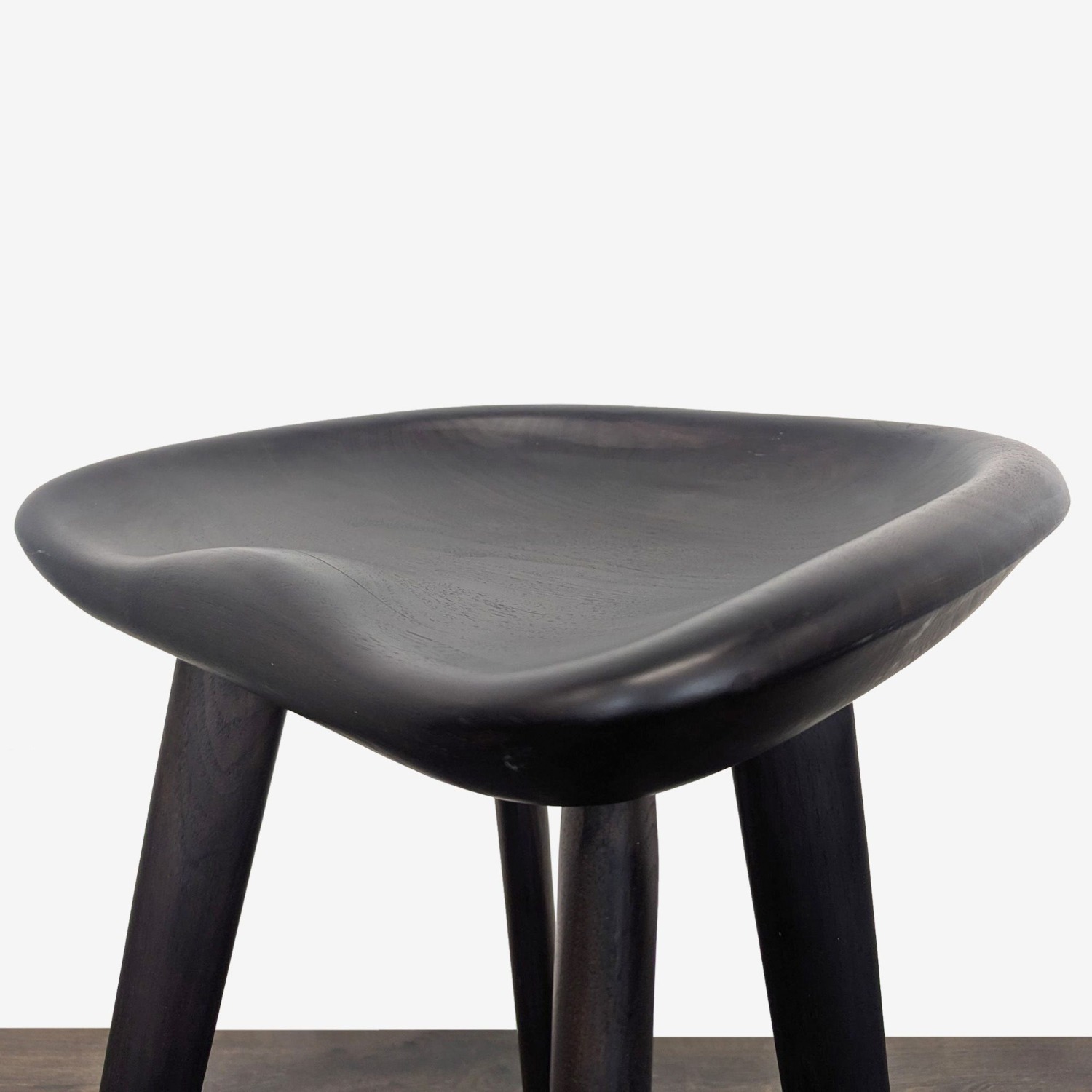 Set of Four Wood Saddle Stools	 - image-9