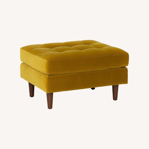 Used Article Sven Yarrow Gold Ottoman for sale on AptDeco