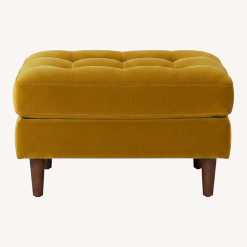 Used Article Sven Yarrow Gold Ottoman for sale on AptDeco