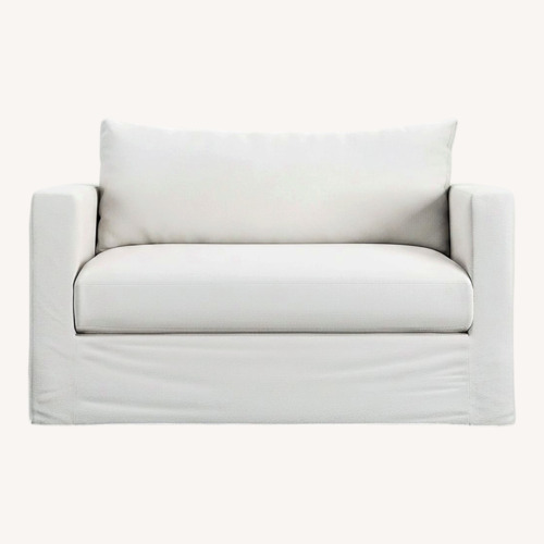 Used Crate & Barrel Willow II White Fabric Sleeper Sofa for sale on AptDeco