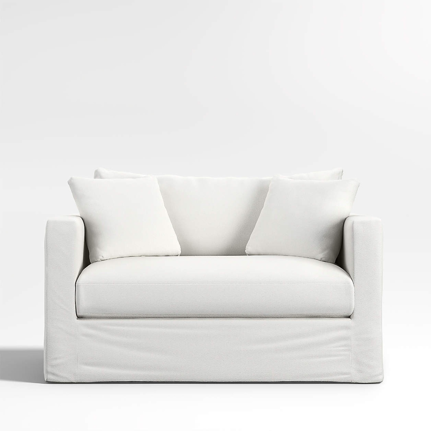 Crate & Barrel Willow II White Fabric Sleeper Sofa - image-7