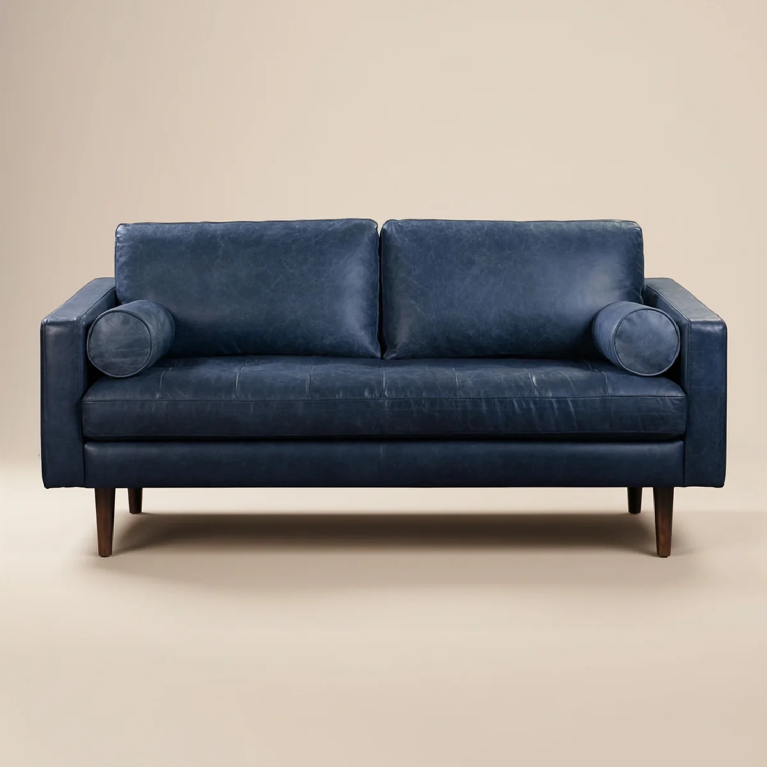 Poly and Bark Napa Blue Leather Sofa - image-8