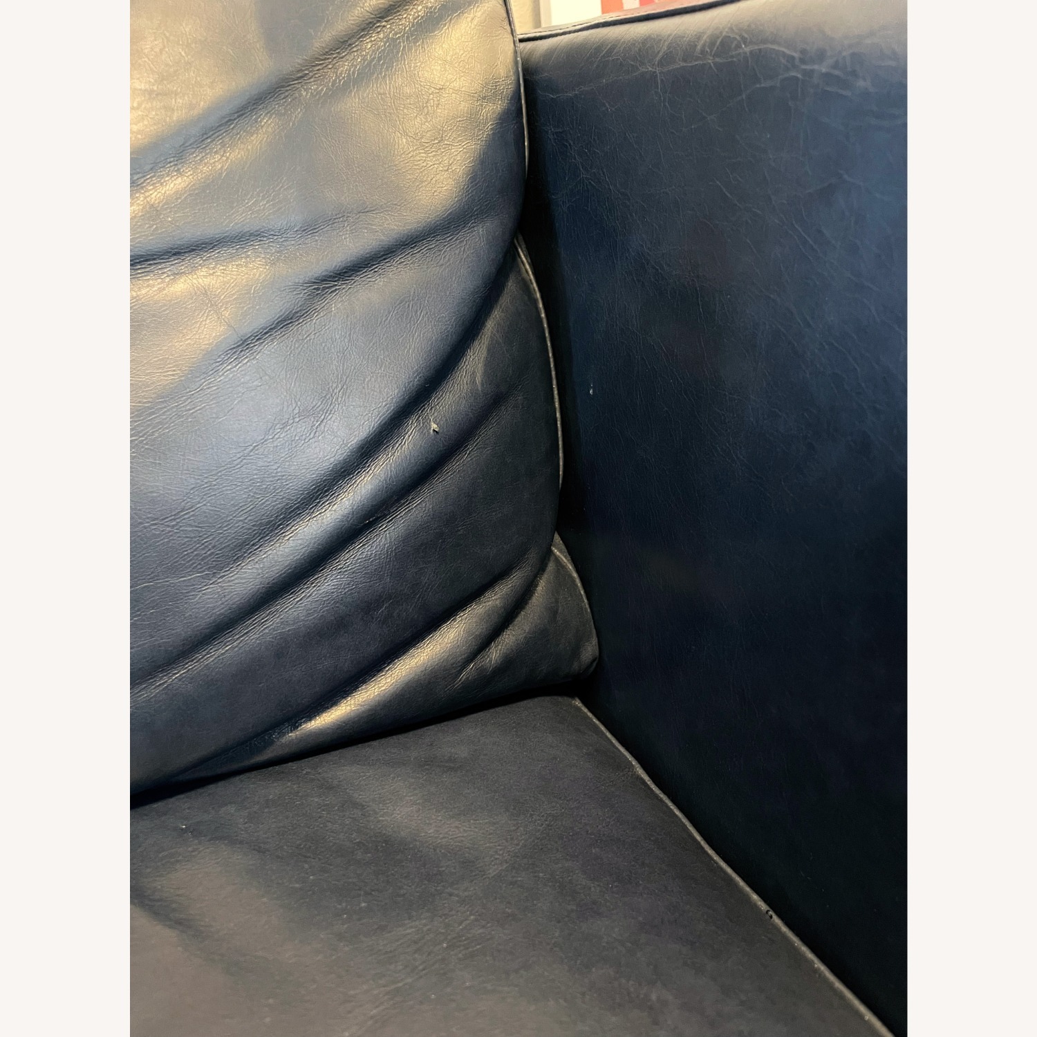 Poly and Bark Napa Blue Leather Sofa - image-4