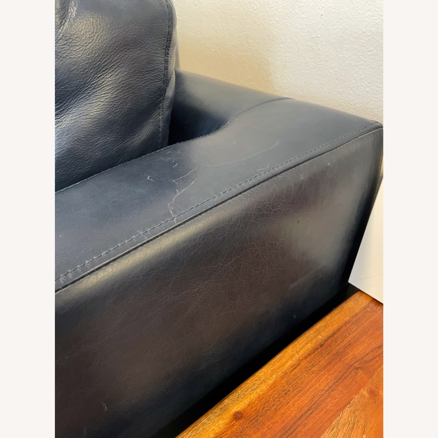 Poly and Bark Napa Blue Leather Sofa - image-5