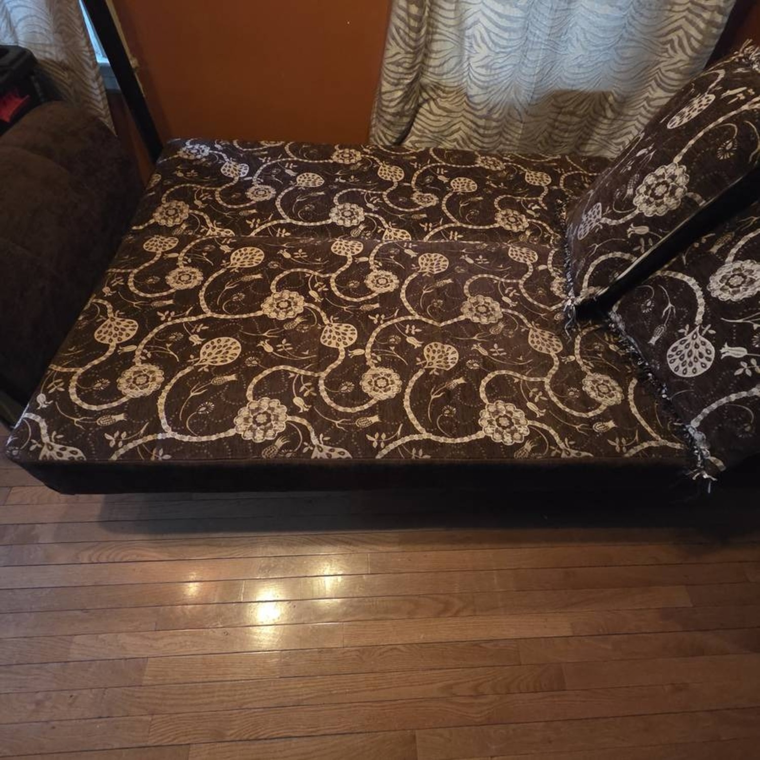 Dark Brown Fabric 3+ Seater Sofa - image-2
