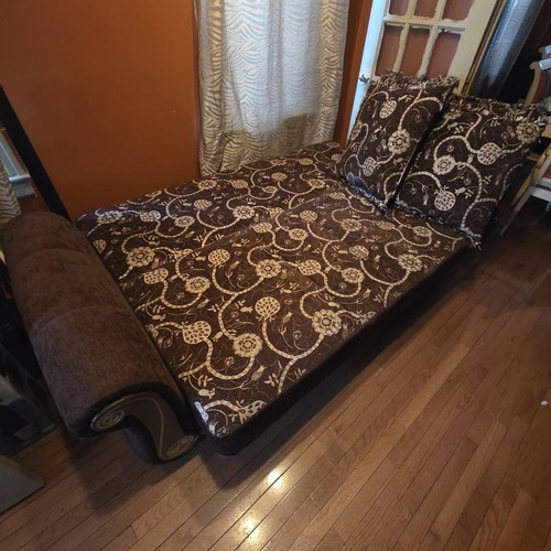 Used Dark Brown Fabric 3+ Seater Sofa for sale on AptDeco