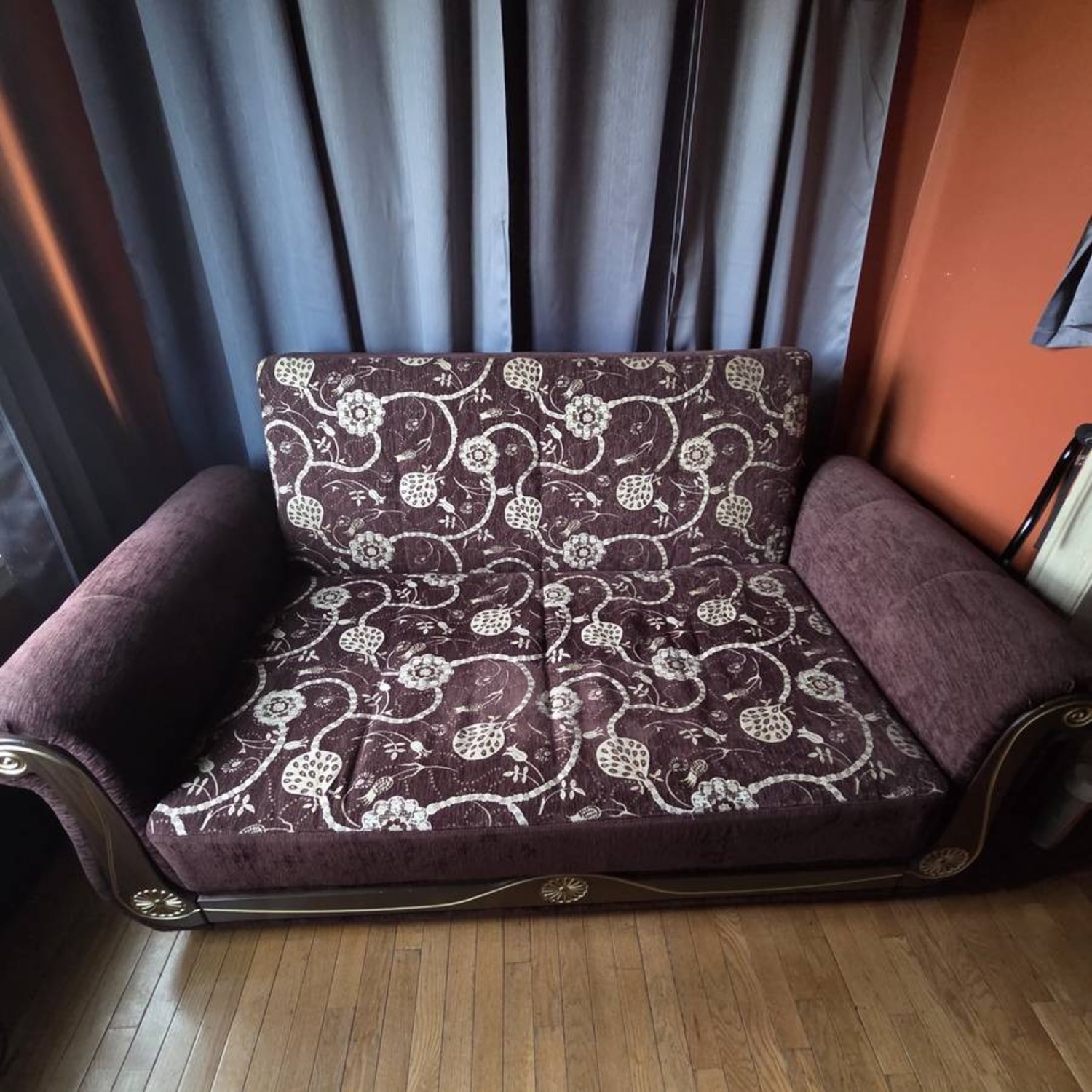 Dark Brown Fabric 3+ Seater Sofa - image-6