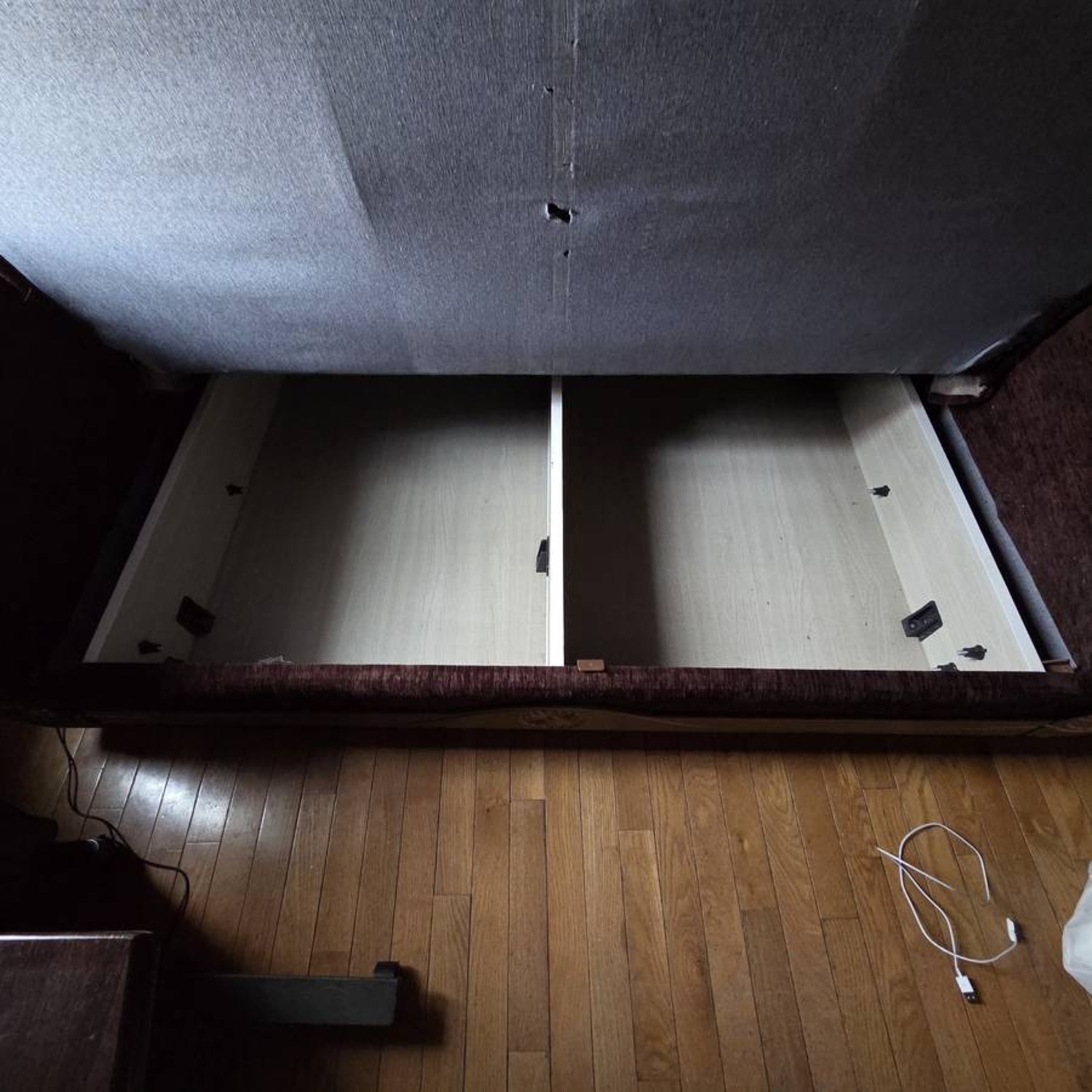 Dark Brown Fabric 3+ Seater Sofa - image-9