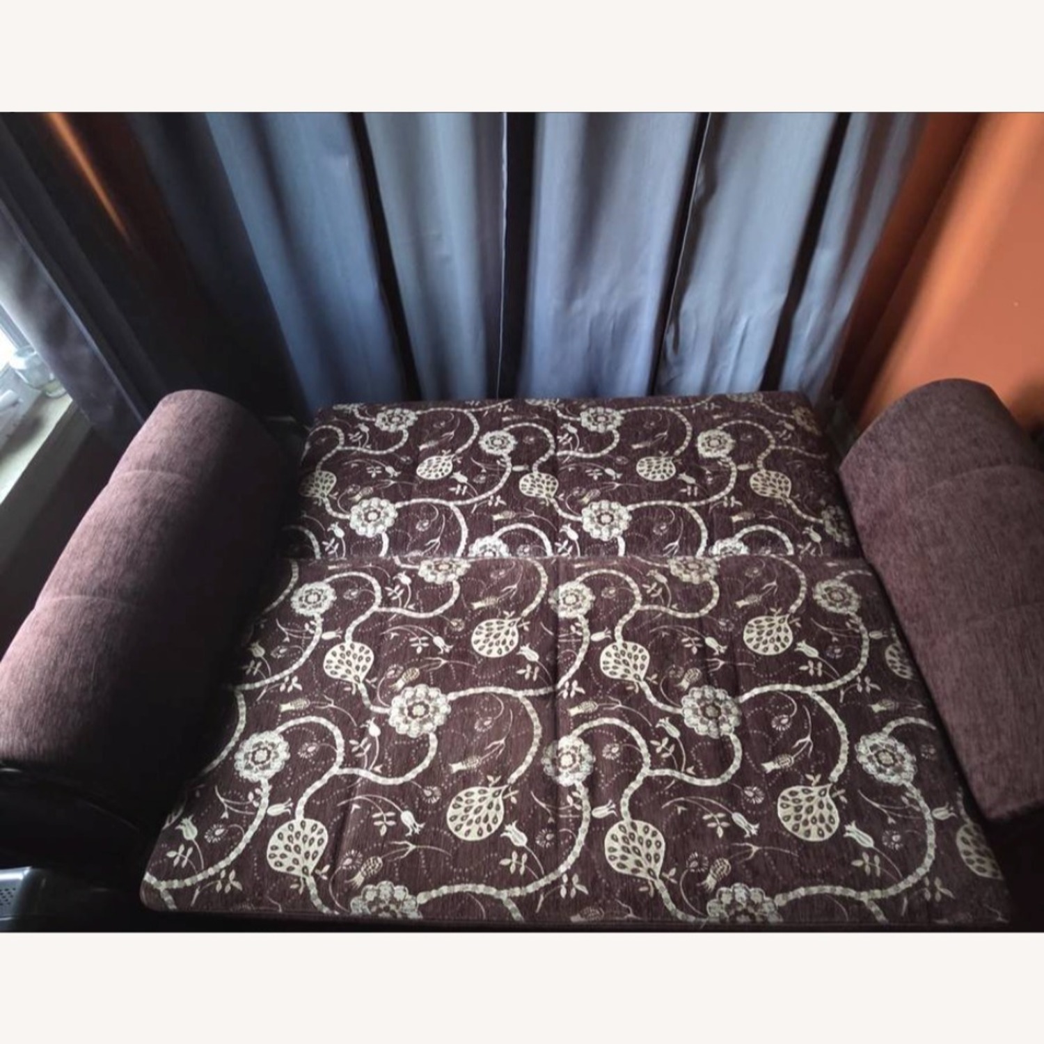 Dark Brown Fabric 3+ Seater Sofa - image-11
