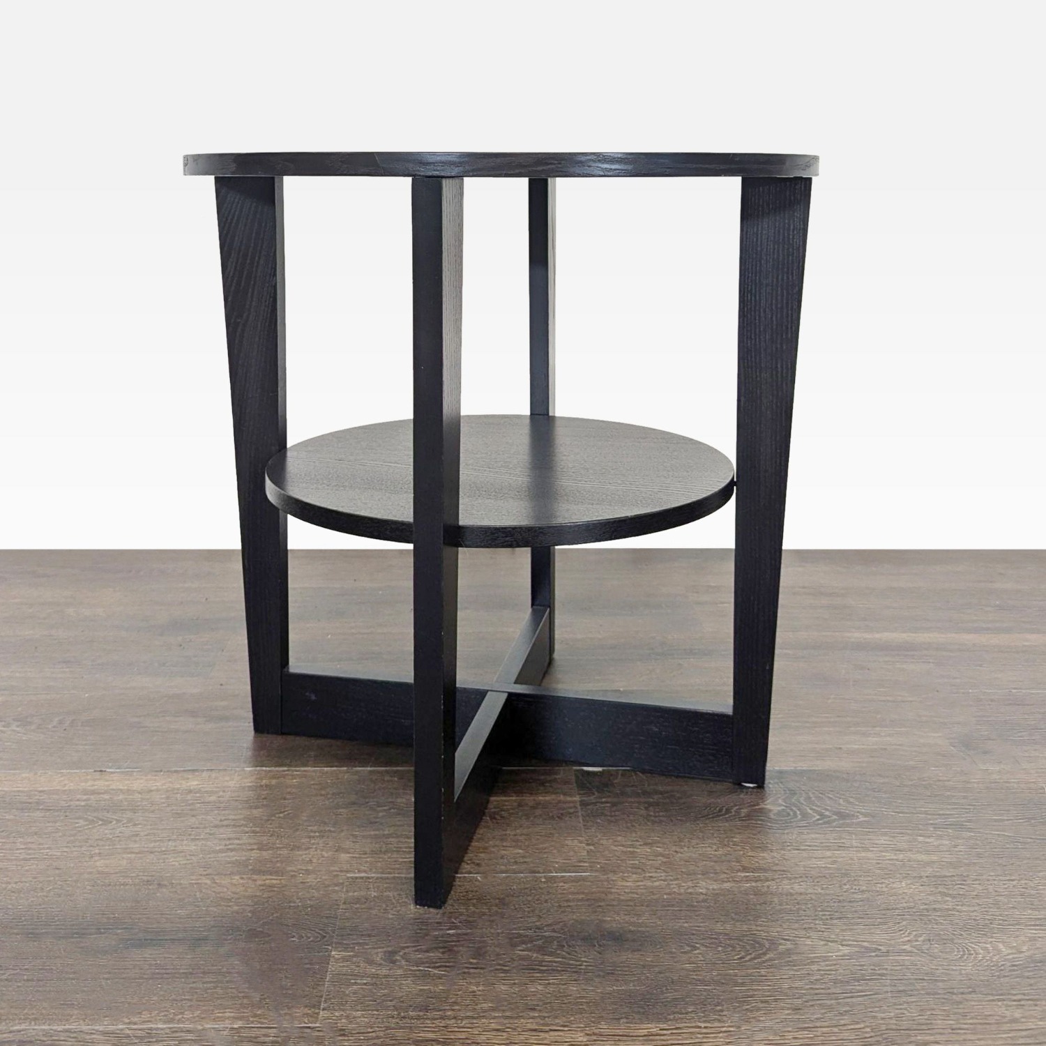 Wood End Table with Shelf - image-2