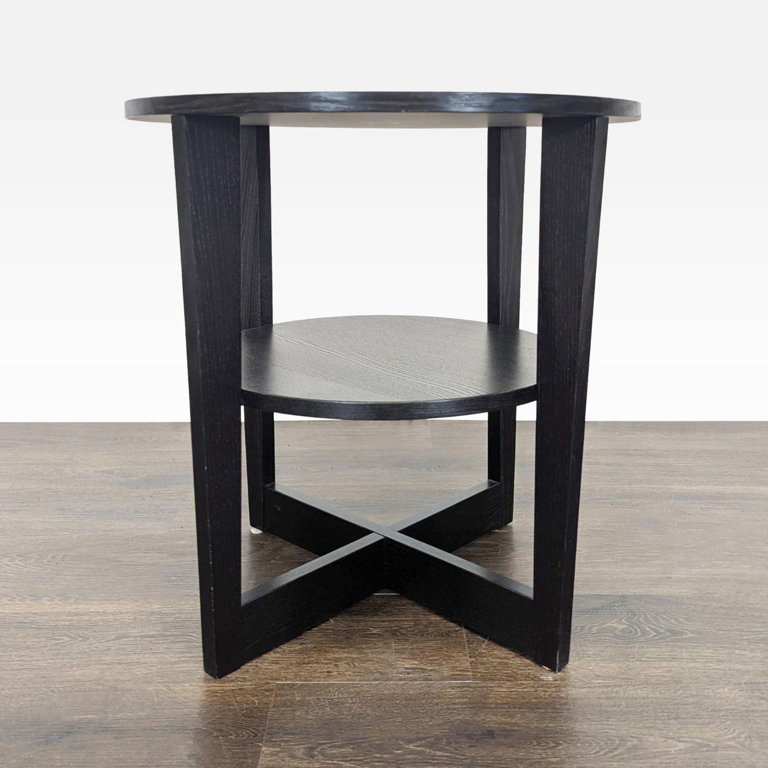 Wood End Table with Shelf - image-3