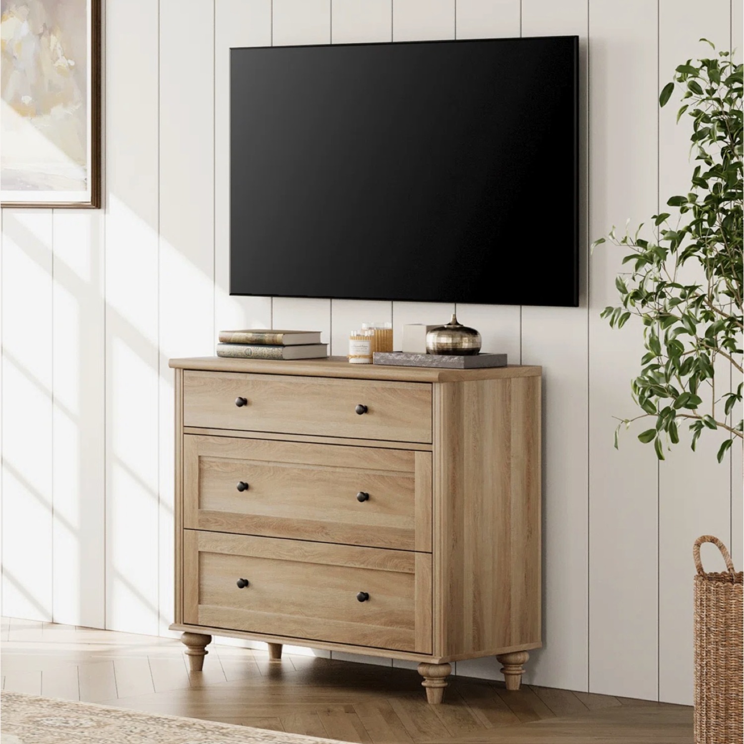 Scarlett Nightstand For Bedroom With 3 Drawers - image-12